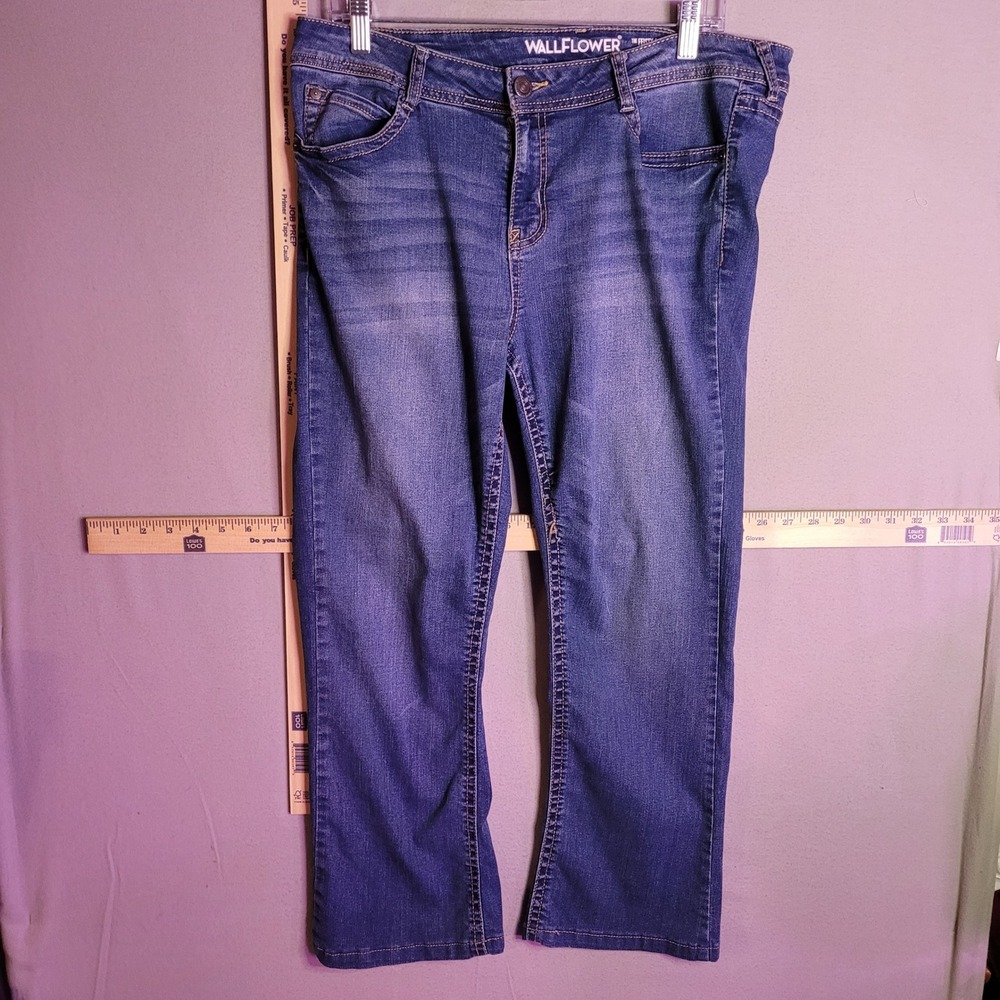 Wallflower Feisty Curvy Low Rise Fit Jeans‎ Womens 15 Dark Wash Eco WFM14565F